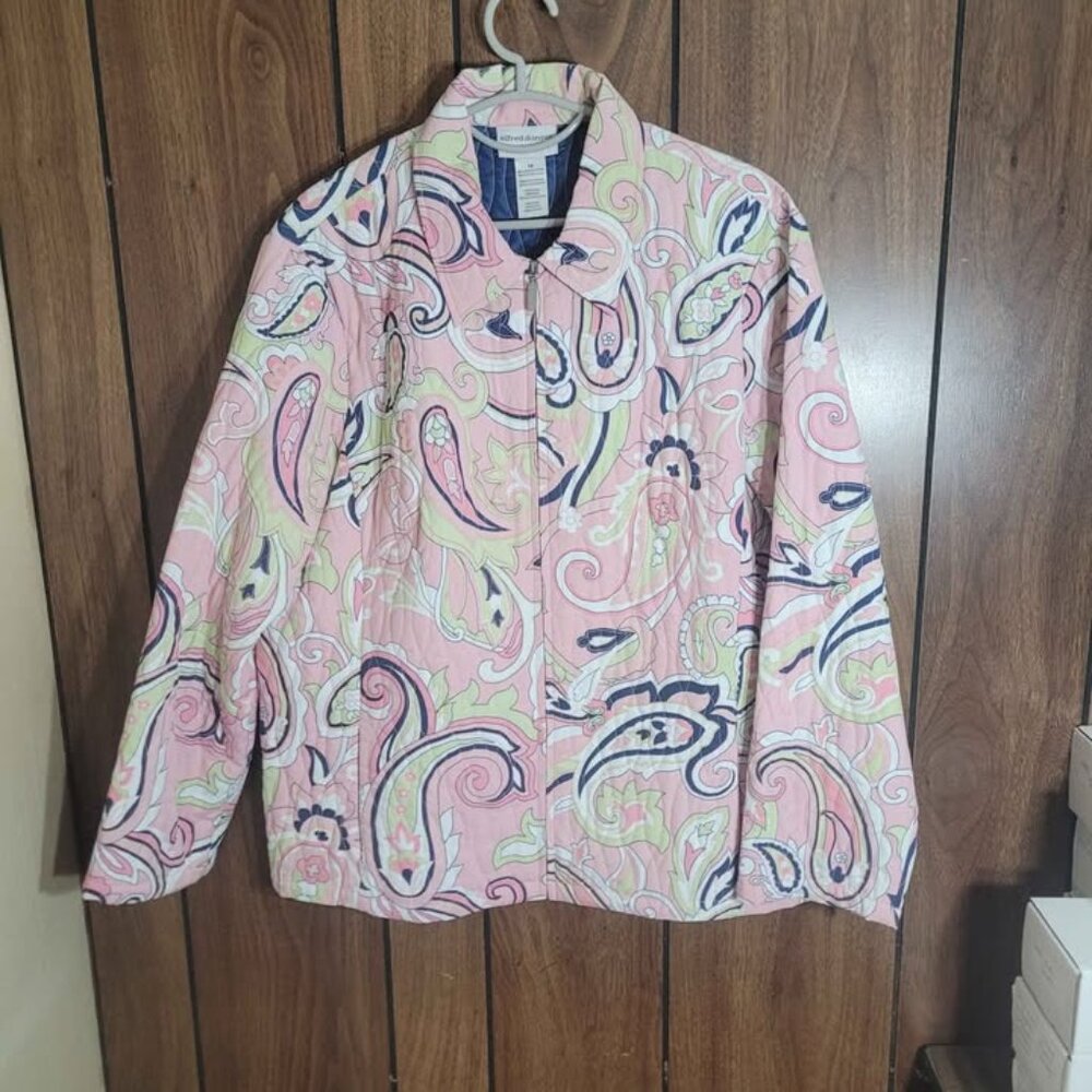 Women Alfred Dunner Quilted Jacket - Size 14